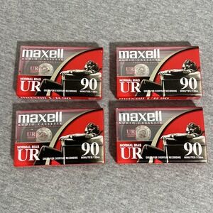 Maxell Ur-90 Normal‎ Bias Audio Cassette 90min (Pack of 4 - 90 Minute Tapes New